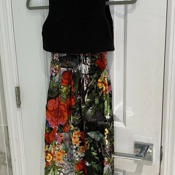 CINDY COUTURE Girls, Black Crop Top Floral Print 6 - Picture 4 of 12